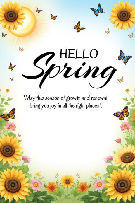 Copy of White Floral Spring Greeting Poster | PosterMyWall