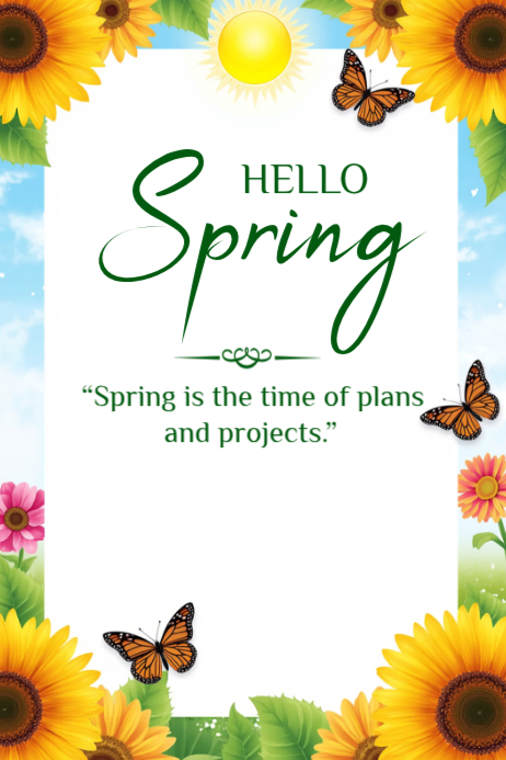 White Spring Greeting Posters Template | PosterMyWall
