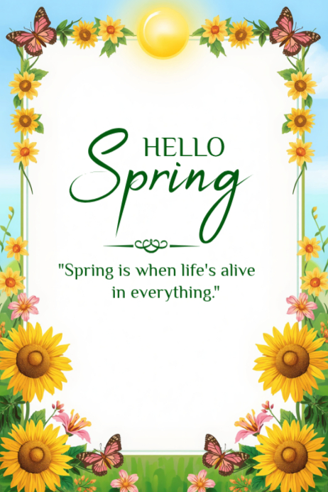 White Spring Posters Template | PosterMyWall