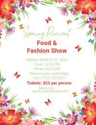 สีขาว Spring Revival Event Flyer Template