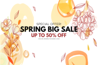 สีขาว Spring Sale Poster Template