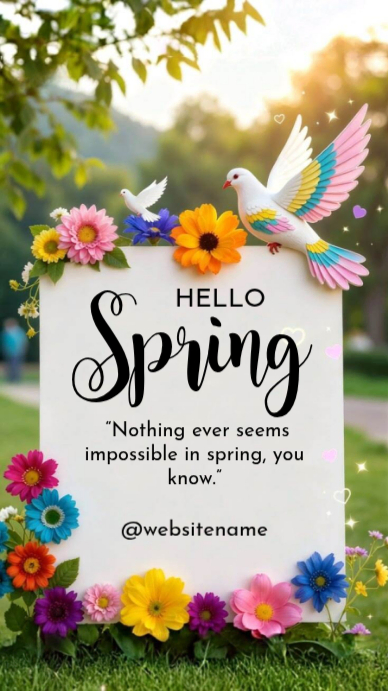 Spring Season Facebook Story Template | PosterMyWall