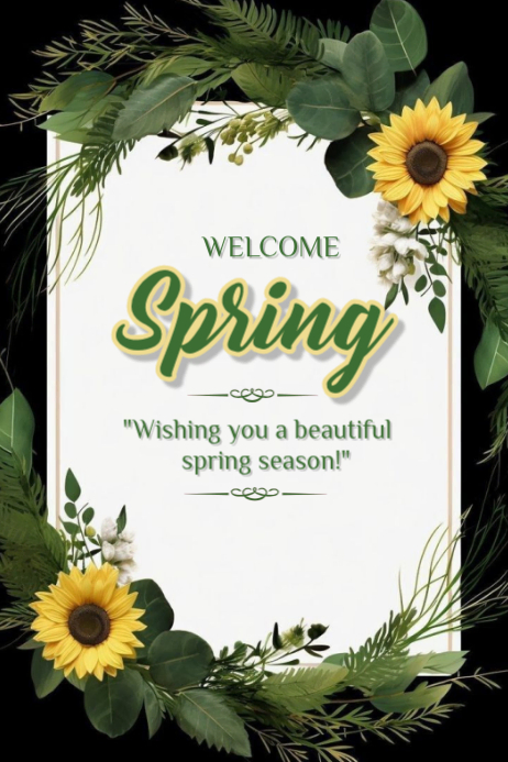Copy of White Floral Spring Welcome Poster | PosterMyWall