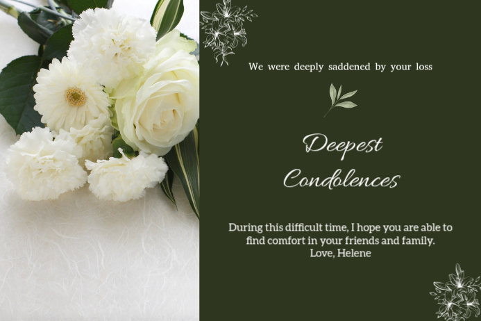 Floral Sympathy Card Labels Template | PosterMyWall