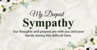 White Floral Sympathy Card Facebook Shared Image template