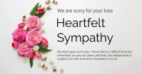 White Floral Sympathy  Condolences Card Faceb Facebook Shared Image template
