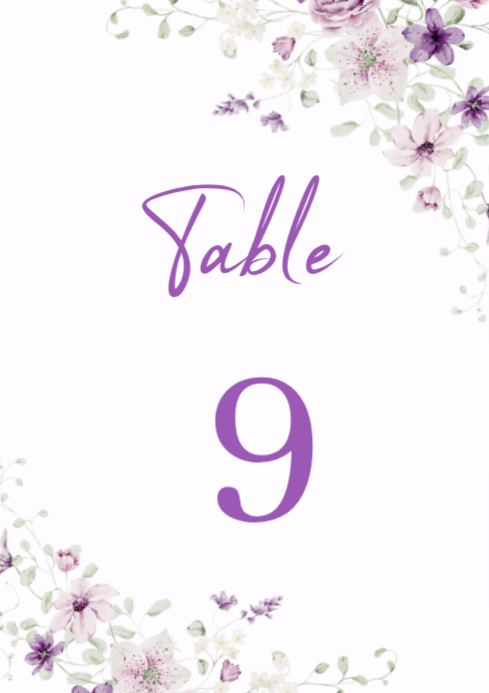 White Table Number A4 Template | PosterMyWall