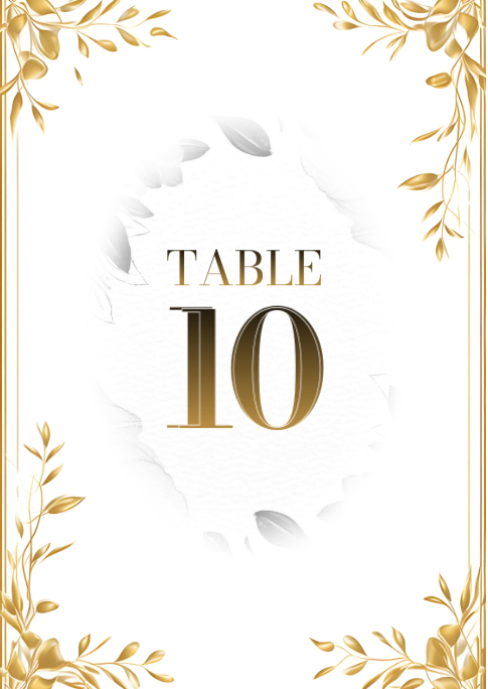 White Table Number A6 Template | PosterMyWall