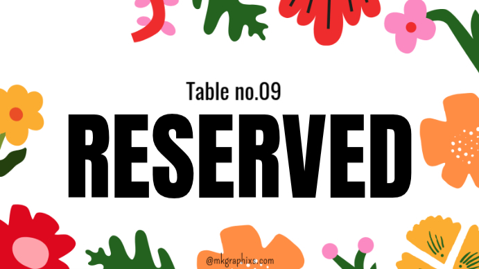Table Reservation Template | PosterMyWall