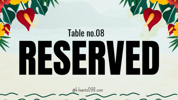 Table Reservation Template | PosterMyWall