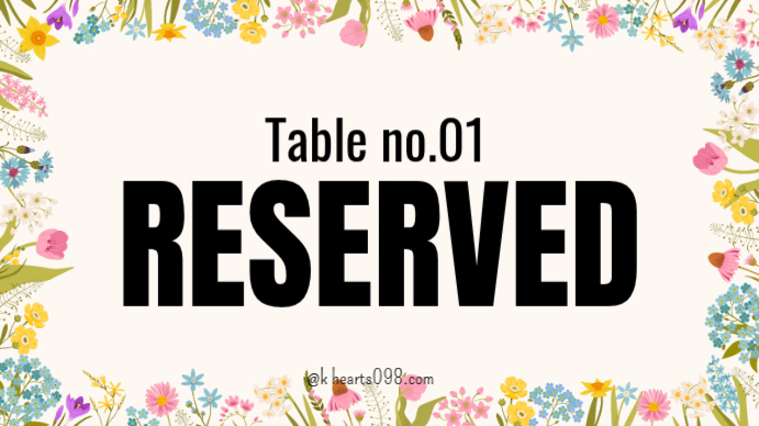 Table Reservation Template | PosterMyWall