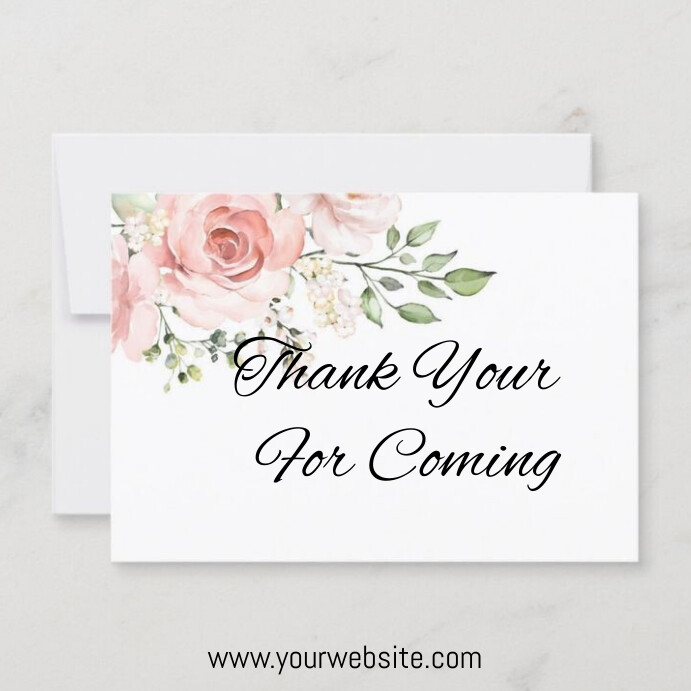 Copy of White Floral Thank You Card Design Instagram | PosterMyWall