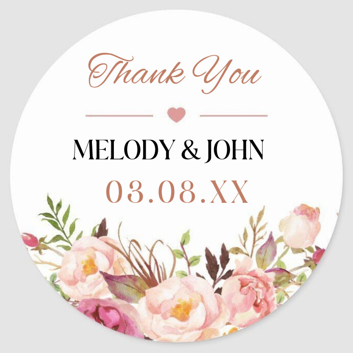 White Floral Thank You Card Design Instagram Template | PosterMyWall