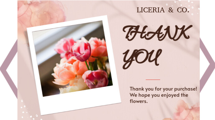 Copy of White Floral Thank You Card Digital Display (16:9) | PosterMyWall