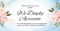 White Floral Thank You Card Facebook Shared Image template