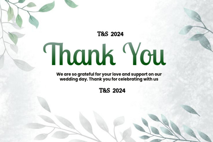 Copy of White Floral Thank You Card Poster | PosterMyWall