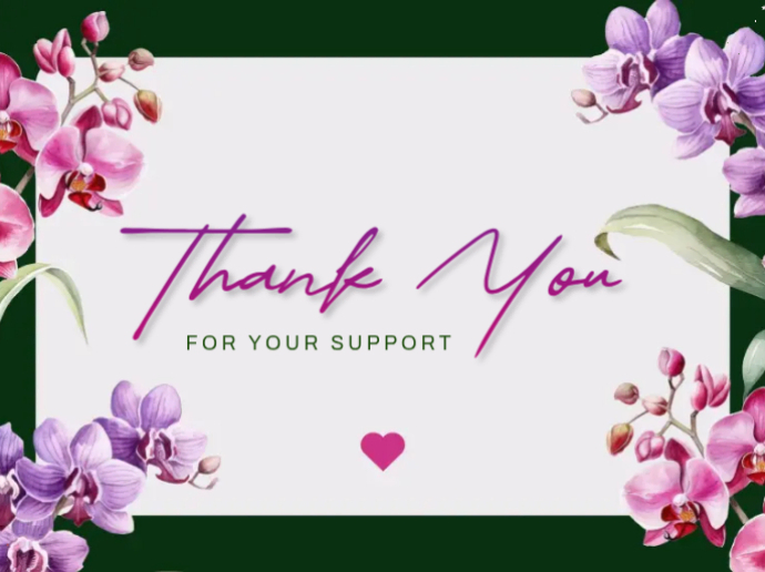Copy of White Floral Thank You Card Presentation | PosterMyWall
