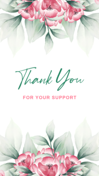White Floral Thank You Instagram Story template