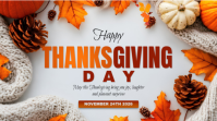 White Thanksgiving Celebration Digitale Vertoning Template