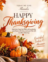White Thanksgiving Celebration Volante Template