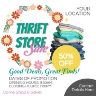 Thrift Store Sale Publicación de Instagram template
