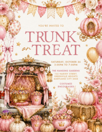 White Trunk or Treat Invitation Flyer Template