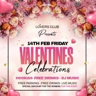 White Floral Valentines Instagram Post template