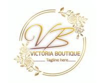 White Floral VB Logo Medium Rectangle template