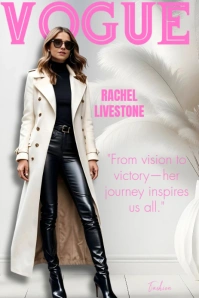 White Floral Vogue Magazine Cover Template  Pinterest Graphic