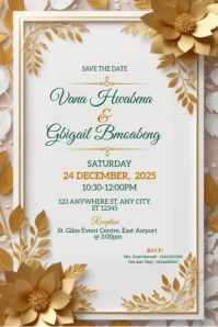 Wedding Card Design Template PosT Poster