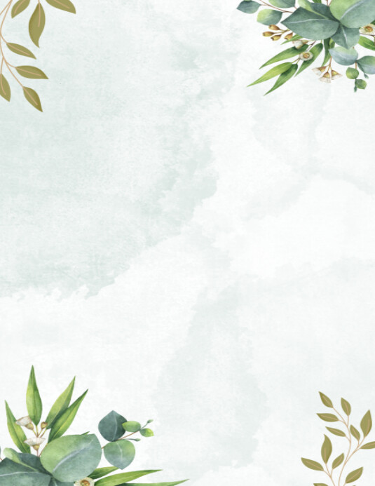 White Floral Wedding Flyer (us Letter) Template | PosterMyWall