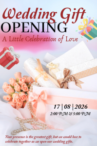 Wit Wedding Gift Opening Плакат Template