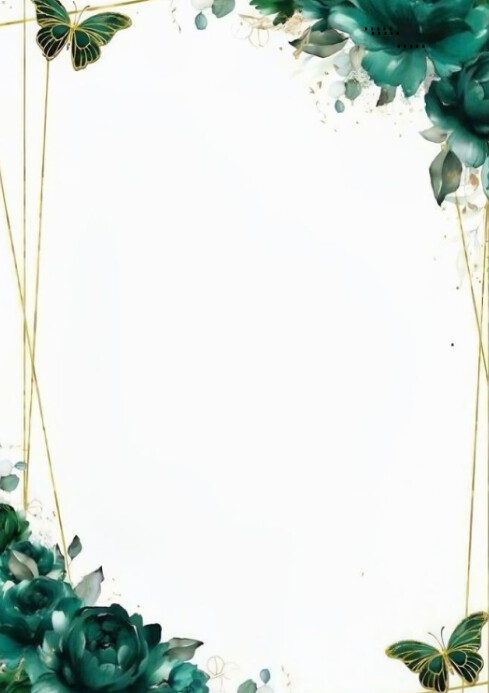 White Floral Wedding Invitation Card Template A4 | PosterMyWall