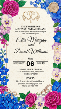 Weiß Wedding Invitation Instagram Story Template