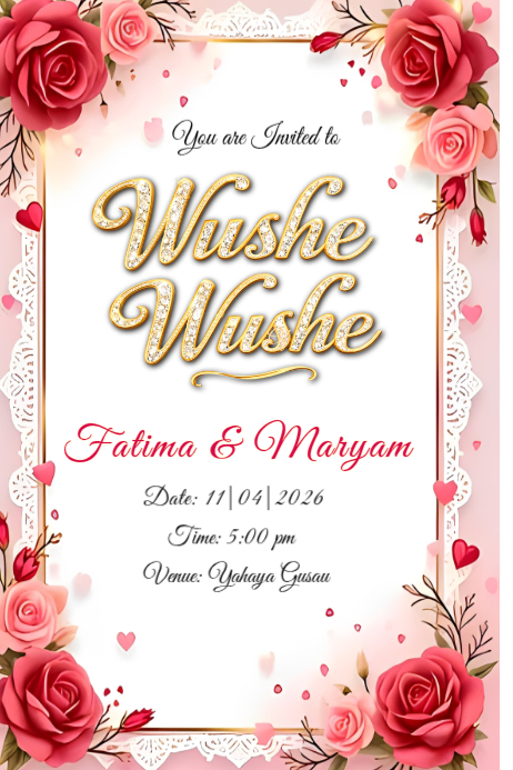 White floral wedding invitation poster Template | PosterMyWall