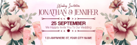 白色 Wedding Invitation Twitter-Kopfzeile Template