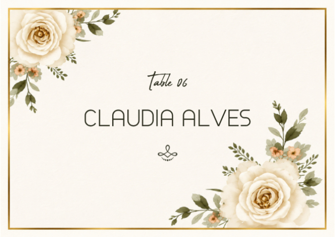White Wedding Table Card A6 Template | PosterMyWall