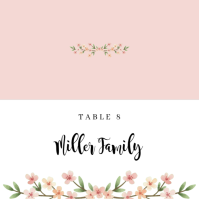 White Floral Wedding Table Card Publicación de Instagram template