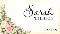 White Place Card Visitkort Template