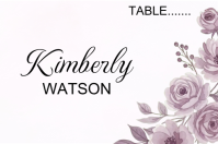 White Wedding Table Label ป้าย Template