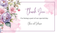 White Wedding Thank You Card Merker Template