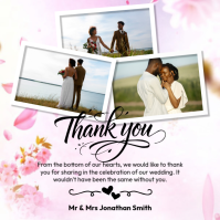 White Floral Wedding Thank You Instagram Post template
