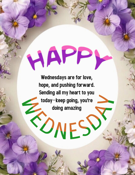 Copy of White Floral Wednesday Post Flyer (us Letter) | PosterMyWall
