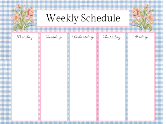 Weekly Schedule Yard Signs Template | PosterMyWall