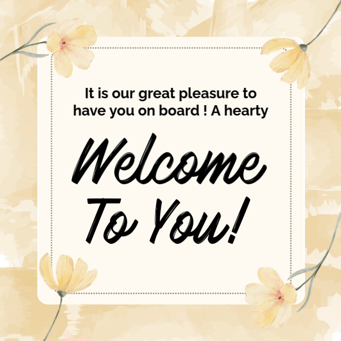 Instagram Welcome Message Examples White Floral Welcome Message And Blessings Instagram Post Template ...