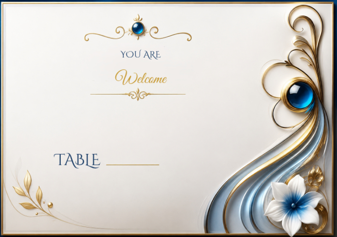 White Welcome Table A4 Template | PosterMyWall