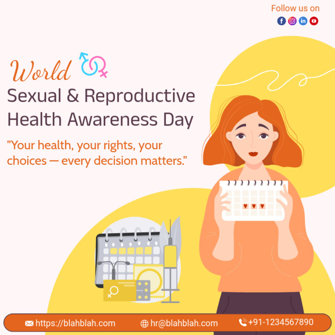Reproductive Awareness Digrams Copy of White Floral World Sexual & Reproductive Health Awareness Day ...