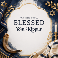 白色 Yom Kippur Instagram-Beitrag Template