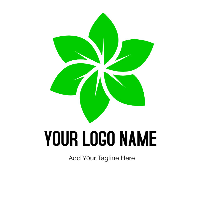 White  Flower Garden Logo Logo Logótipo template
