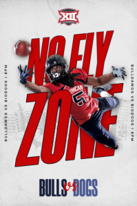 White Football Gameday Poster template